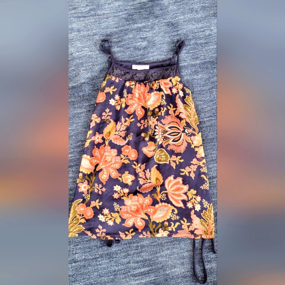Dressy Maternity Floral Tank